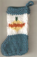Hand Knit Mini Stocking -Christmas Ball